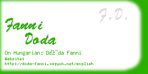 fanni doda business card